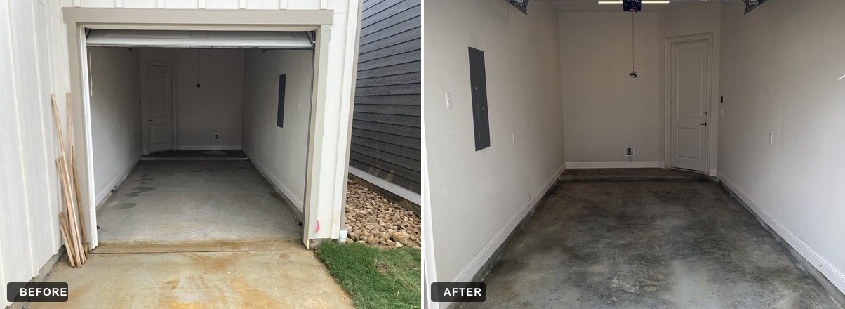 Garage Interior — Before & After