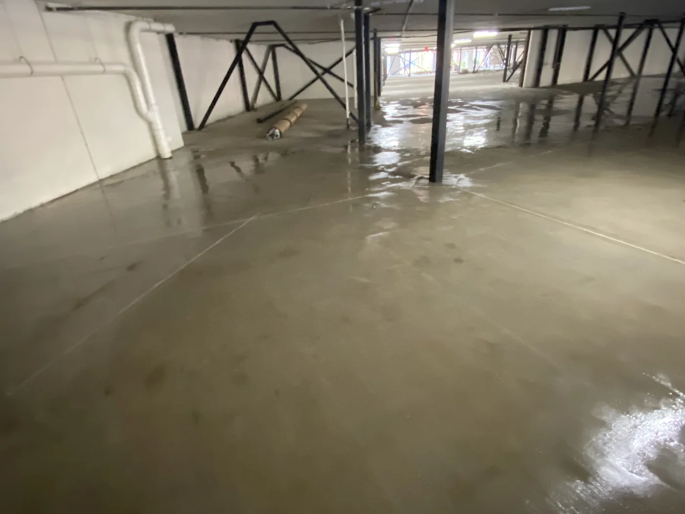 Commercial garage interior after cleaning